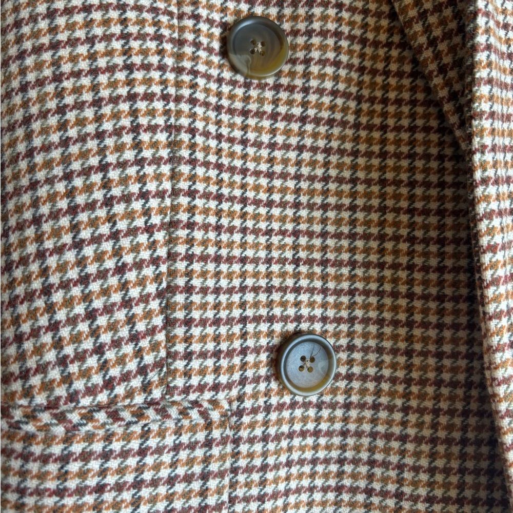 NWT Everlane The Oversized Double Breasted Blazer in 00 Terracotta Houndstooth - Picture 5 of 9